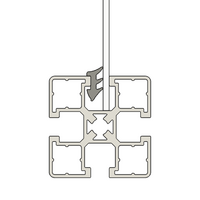 61-103-0 MODULAR SOLUTIONS SEALING PROFILE<BR>3MM PANEL GASKET 1M